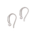 16mm Sterling Silver Earwire with a Shiny Finish Set of 2 pieces
