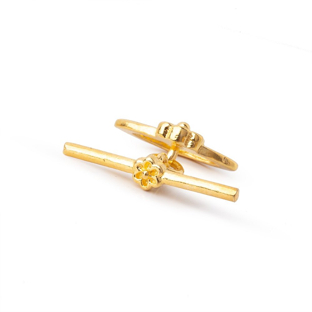 12x16mm Vermeil Toggle Flower Marquise Design 1 piece