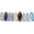 7-10mm Multi Gemstone German Faceted Rondelle Beads 16 inch 115 pieces AAA