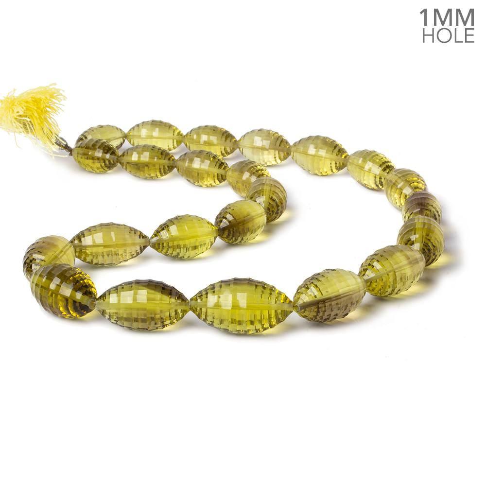 Bi-Color Quartz Concave Faceted Marquise 17 inch 23 beads AAA