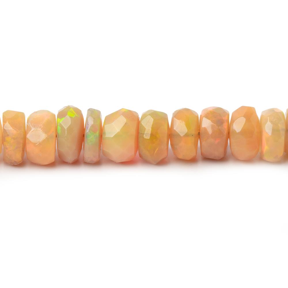 3.5-6mm Golden Ethiopian Opal Faceted Rondelles 18 inch 174 Beads AAA