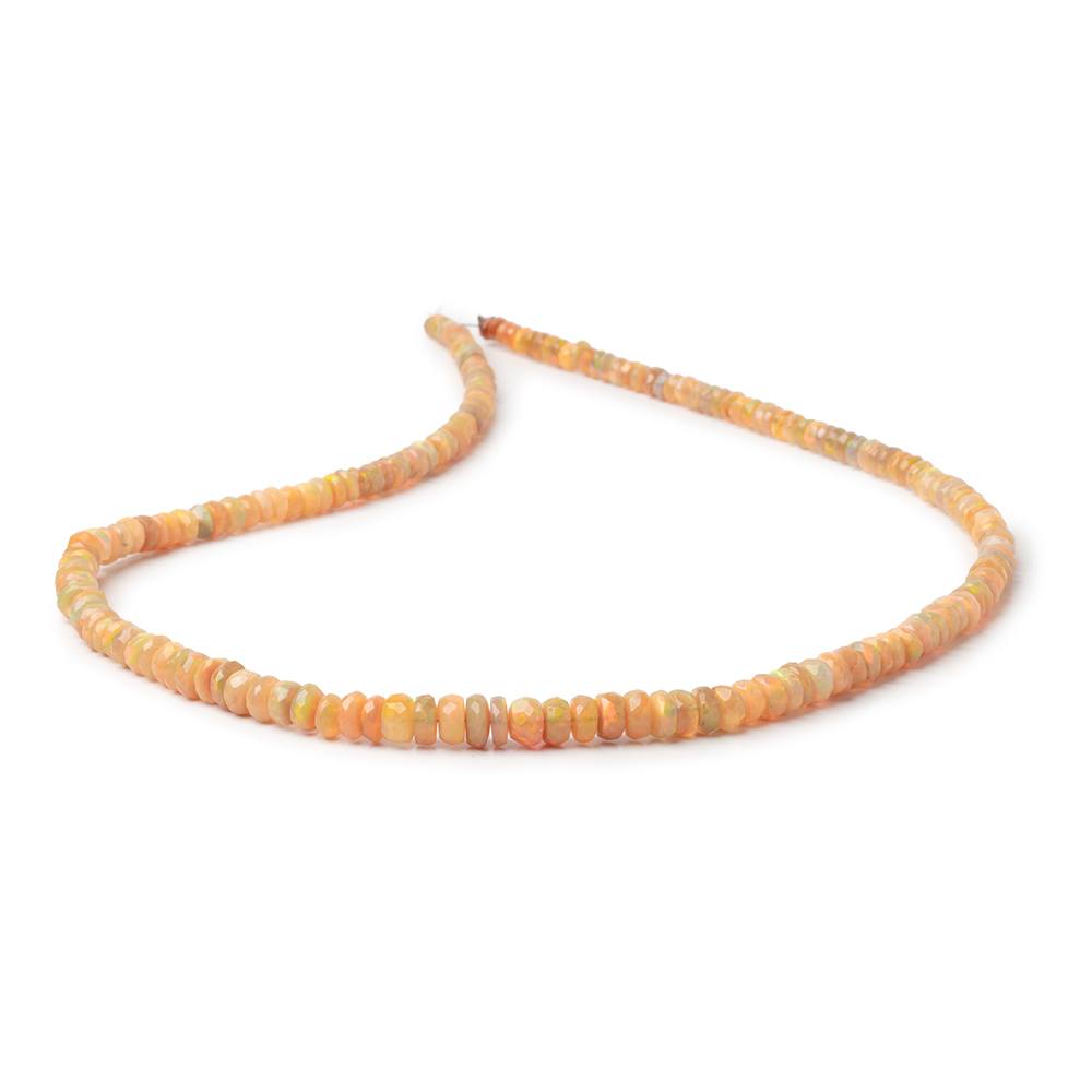 3.5-6mm Golden Ethiopian Opal Faceted Rondelles 18 inch 174 Beads AAA