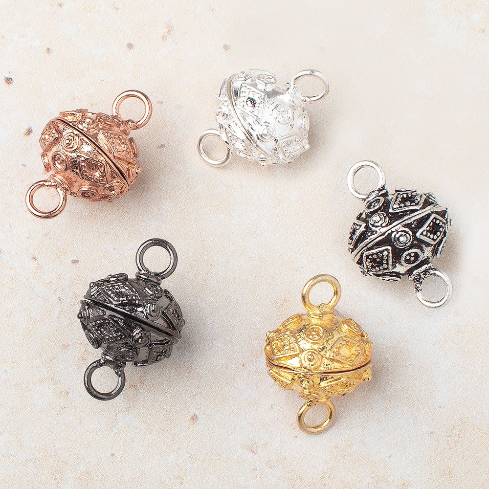 17mm Circle & Kite Design Magnetic Clasp 1 piece