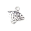 17mm Sterling Silver Box Clasp Marquise Hammered Design 1 piece