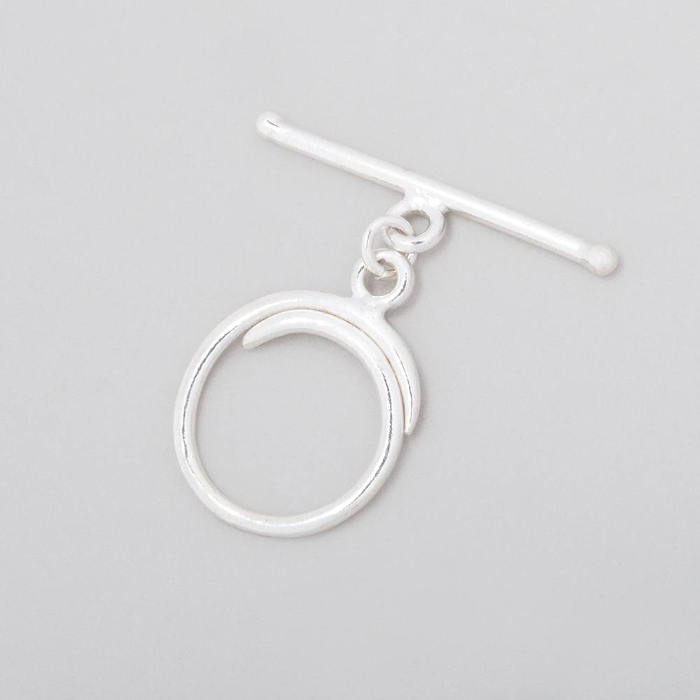 17mm Sterling Silver Toggle Swirl Design 1 piece