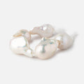 17x13-23x15mm Creamy Off White Ultra Baroque 2.5mm Large Hole Pearls 5 Beads