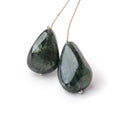 17x18-22x19mm Moss Aquamarine Plain Nugget Focal Set of 2 pieces