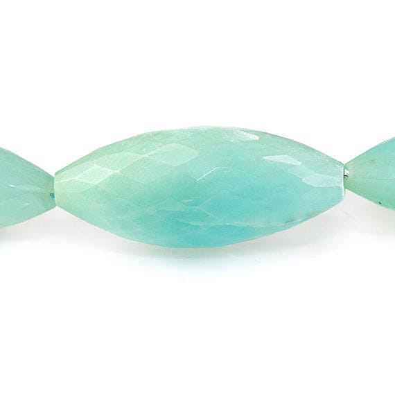 18-30mm Blue Peruvian Opal Faceted Marquise Beads 14.5 inch 16 pieces