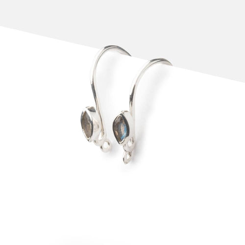 18mm Labradorite Marquise Ear Wire Set of 2 pieces