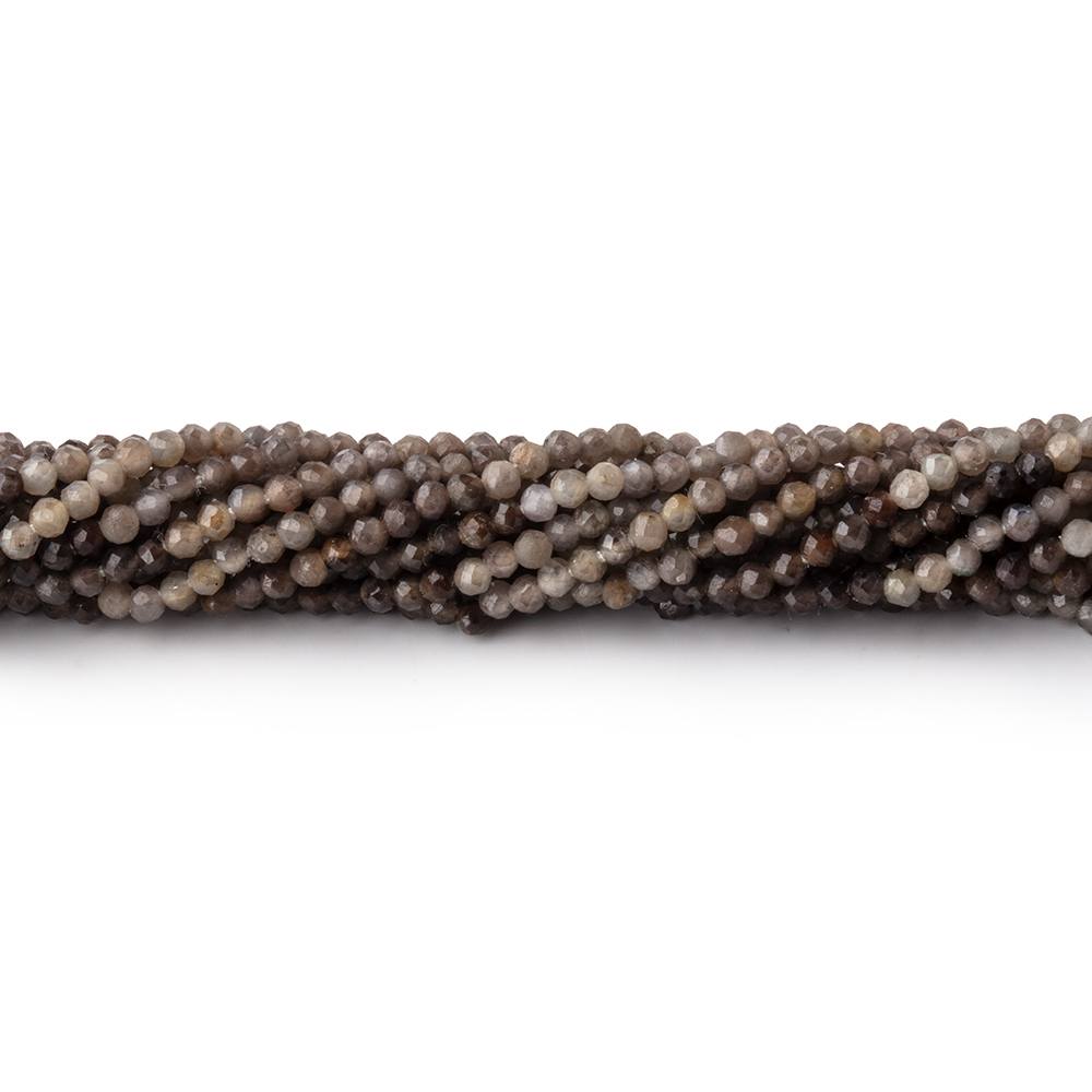 1.8mm Multi Grey Sapphire Micro Faceted Round Beads 13 inch 200 pieces AA
