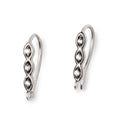 18mm Triple CZ Two Tone Ear Wire Set of 2 pieces