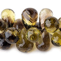 18x11-25x17mm Bi-Colored Quartz Faceted Tear Drop Beads 8 inch 45 pieces AAA