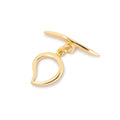 18x12mm Vermeil Toggle Paisley Design 1 piece