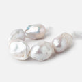 18-22mm White large hole Ultra Baroque Pearls 5 Beads