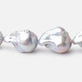18x13-23x14mm Silver Ultra Baroque Freshwater Pearls 15.5 inch 19 pieces AA