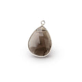 18x14mm Silver Bezel Chocolate Tourmaline Pear Pendant 1 Piece