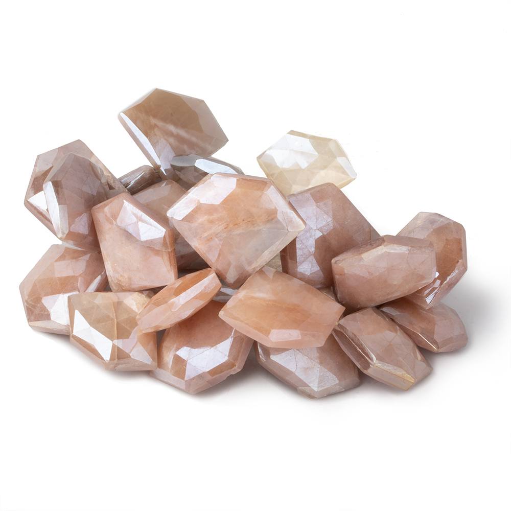 18x21-19x24mm Mystic Multi Color Moonstone Faceted Pentagonals 8 inch 28 beads