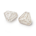 18x21mm Silver Plated Copper Filigree Triangle Beads Set of 2 pieces