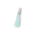 18x7-24x8mm Silver Leafed Seafoam Drusy Pear Pendant 1 focal piece