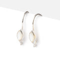 19mm Mother of Pearl Plain Marquise Ear Wire Set of 2 pieces