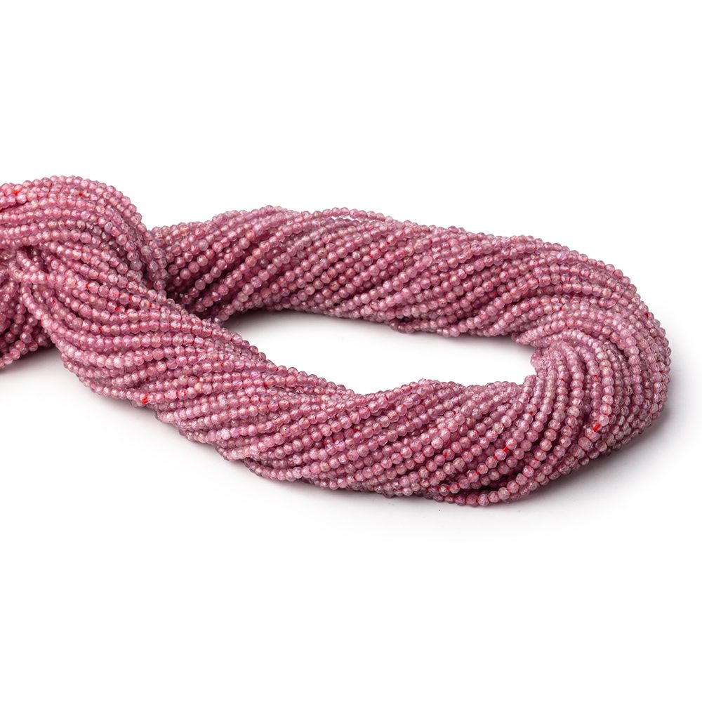 1.9mm Ruby Micro Faceted Rondelle Beads 12.5 inch 230 pieces A