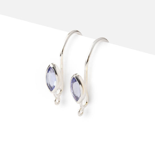 19mm Tanzanite Marquise Ear Wire Set of 2 pieces