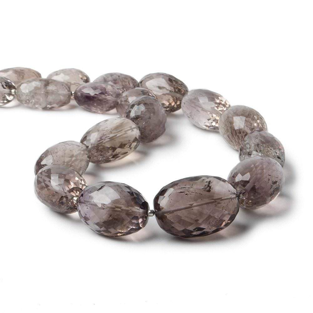 19x14-26x18mm Mossy Amethyst Faceted Nugget Beads 18 inch 18 beads