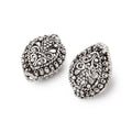 19x15mm Antiqued Silver Plated Copper Filigree Pear Beads Set of 2 pieces