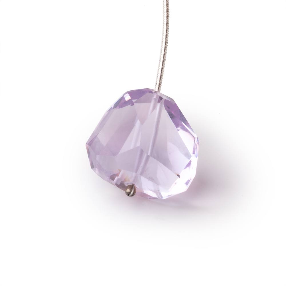 19x16mm Pink Amethyst Faceted Nugget 1 Focal Bead