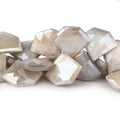 19x23-22x26mm Mystic Off White Moonstone Faceted Pentagonals 8 inch 32 beads