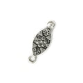 19x9mm Sterling Silver Box Clasp Marquise Flower Design 1 piece