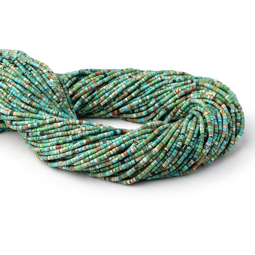 2-2.5mm Howlite Hand Cut Tube Beads 14.5 inch 200 pieces