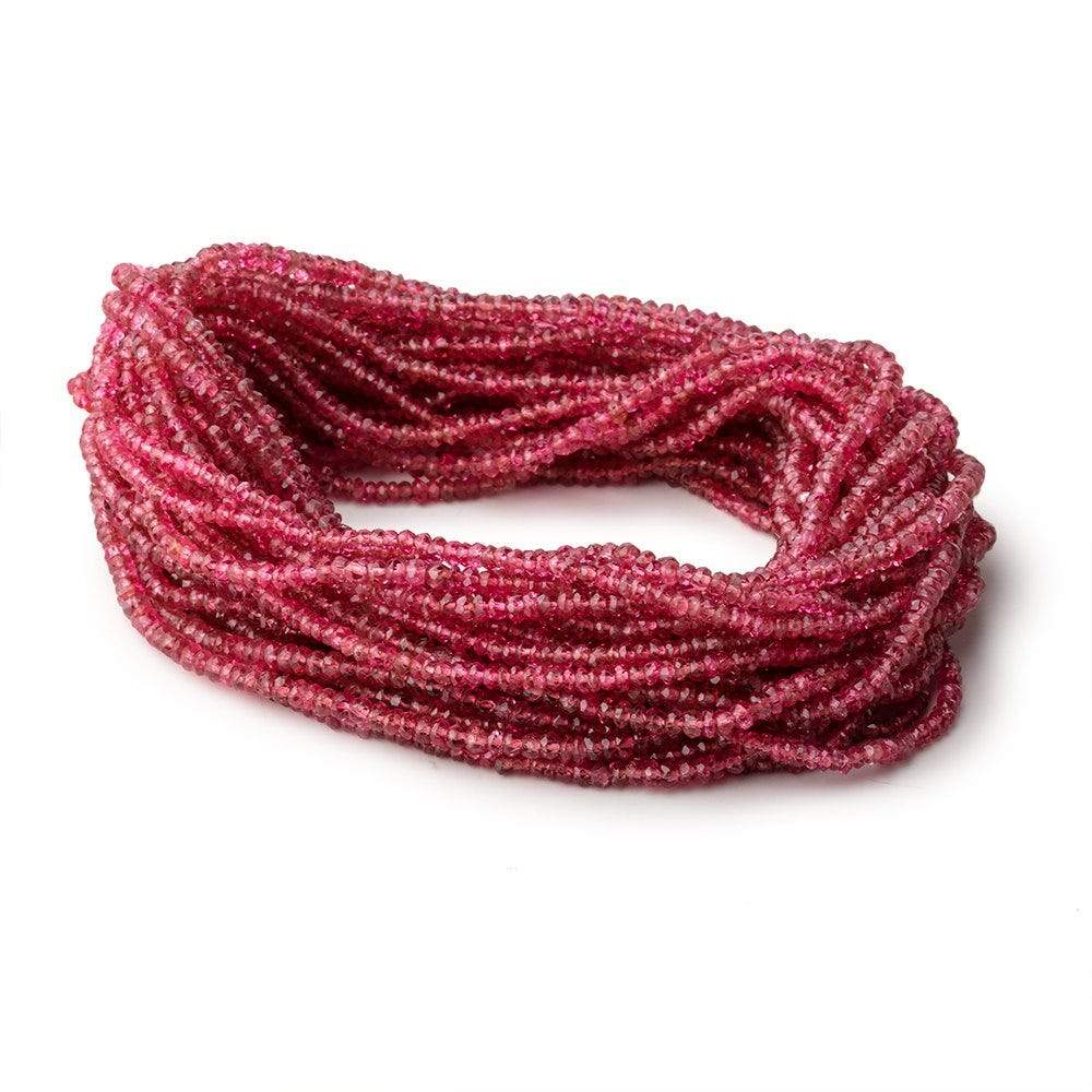 2-2.5mm Red Spinel Faceted Rondelle Beads 16 inch 300 pieces AAA