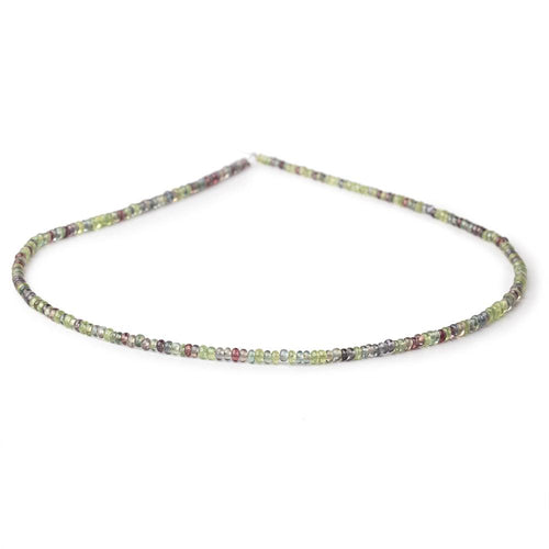 2-2.7mm Multi Color Sapphire Plain Rondelle Beads 15 inch 245 pieces