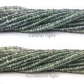 2-3mm Color Change Songea Sapphire plain rondelle beads 16 inch