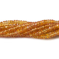 2-3mm Orange Songea Sapphire Faceted Rondelle Beads 16 inch 302 pieces
