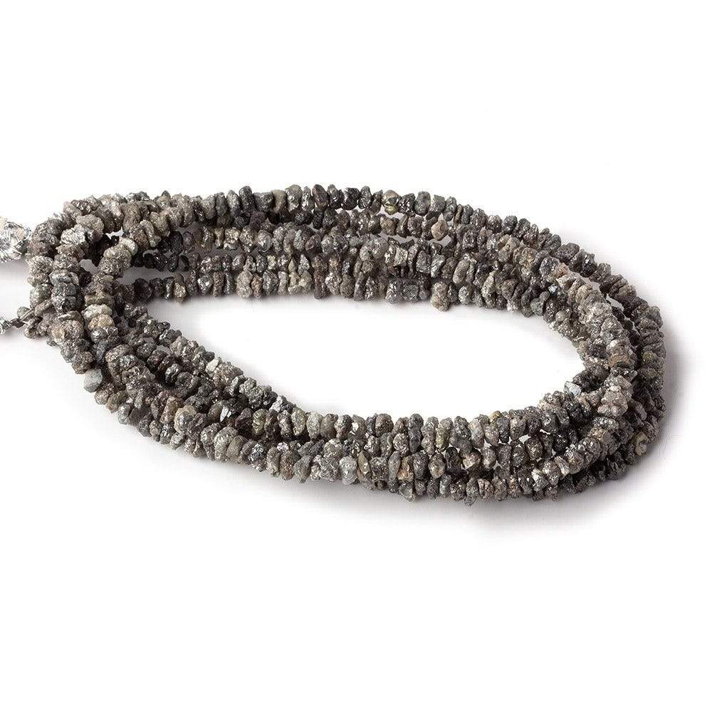 2-3mm Platinum Grey Diamond crystal nugget beads 15 inch 220 pieces