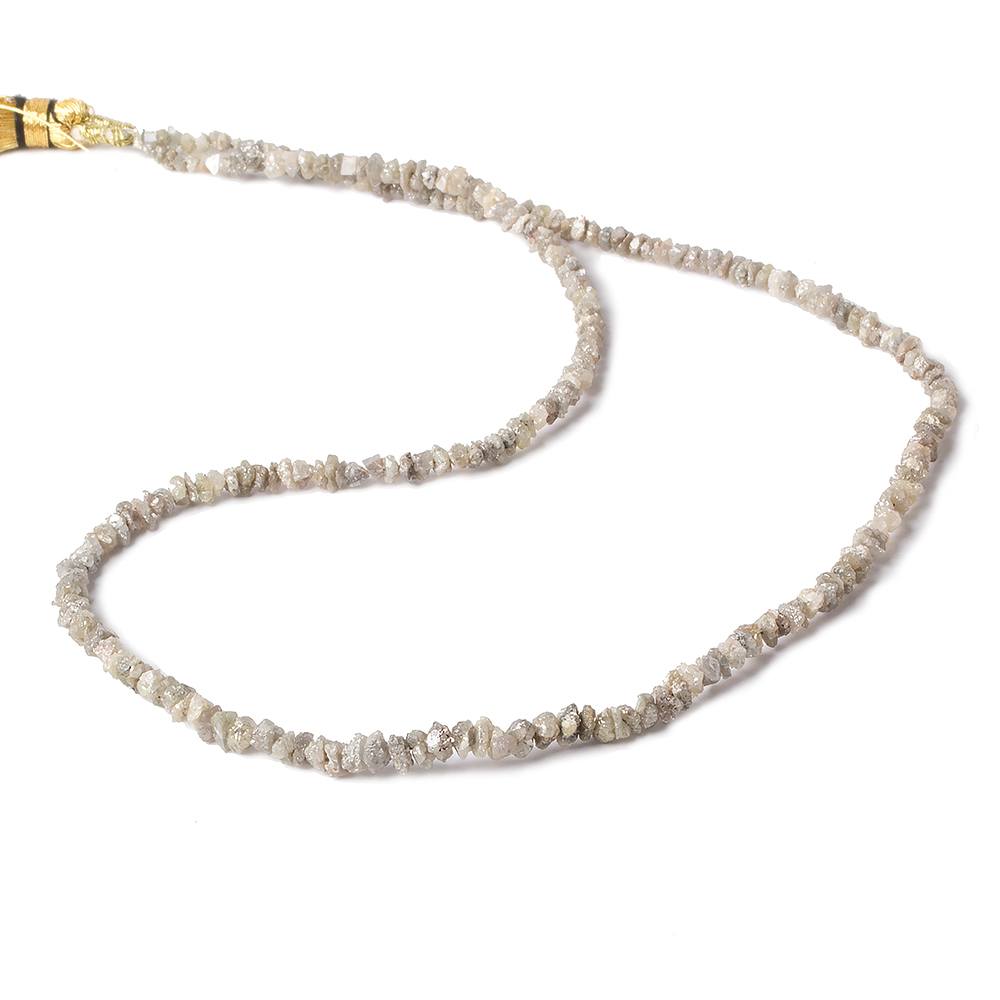 2-4.5mm Canary & Platinum Diamond crystal nugget beads 15 inch 225 pieces
