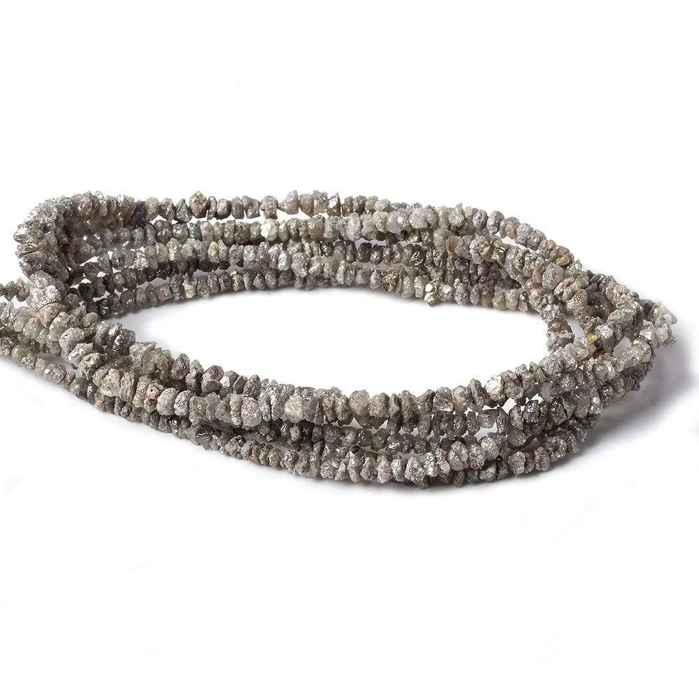 2-4mm Champagne Grey Diamond crystal nugget beads 15 inch 225 pieces