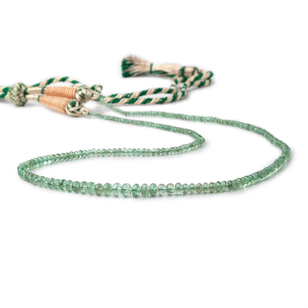 2-5.5mm Emerald Plain Rondelle Beads 20 inch 236 pieces AA