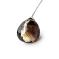 20mm Bi Color Quartz Faceted Heart 1 Focal Bead