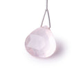 20mm Rose Quartz Faceted Heart Focal Bead 1 piece
