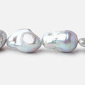 20x15-27x14mm Silver Ultra Baroque Freshwater Pearls 16 inch 17 pieces AA