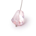 20x17x13mm Rose Quartz Faceted Nugget Focal Bead 1 piece