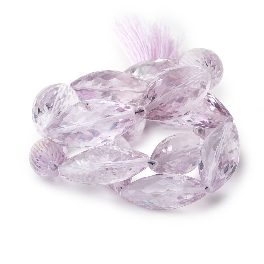19x8-30x13mm Pink Amethyst Faceted Marquise Beads 16 inch 18 pieces