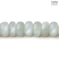 9.5mm Light Grey Moonstone plain rondelle beads 16 inch 76 pieces 1mm hole AA