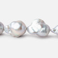 21x13-31x15mm Silver Ultra Baroque Freshwater Pearls 16 inch 16 pieces AA