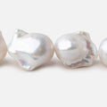 21x14-23.5x17mm Off White Ultra Baroque Freshwater Pearls 16.5 inch 19 pieces AA