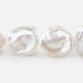 21x19-24x20mm Cream Ultra Keshi Freshwater Pearls 16.5 inch 19 pieces