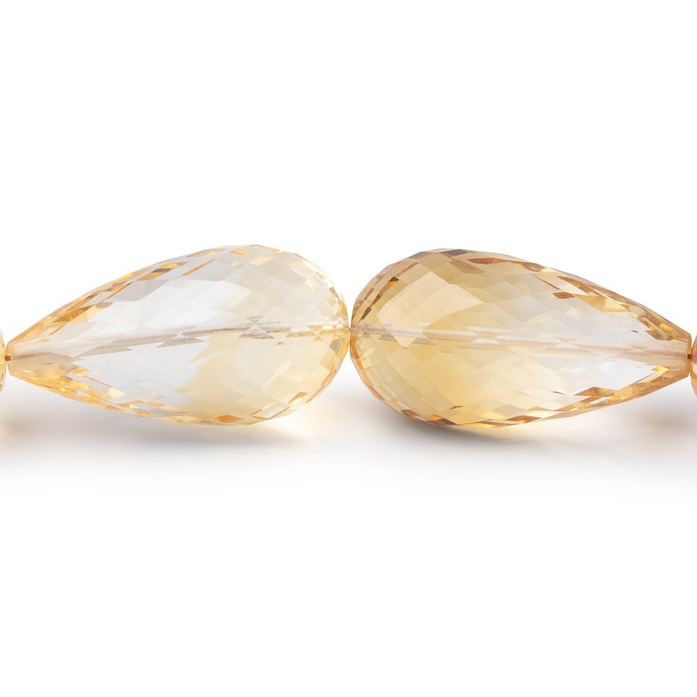 21x7-24x13mm Citrine Faceted Tear Drops 15.5 inch 16 Beads AA